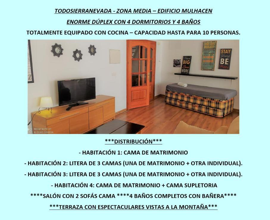 סיירה נבדה Todosierranevada - Duplex 4 Dormitorios - Vistas Espectaculares A La Montana מראה חיצוני תמונה